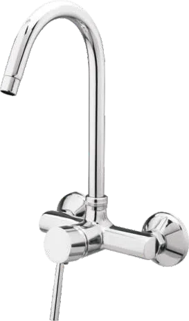 Wall Mixer With Provision for Overhead Shower With 115mm Long Bend Pipe product view